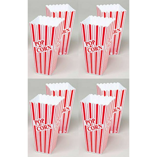 Presentation is Everything Regent 41017P Set of 4 Popcorn Plastic Container Box Tub Bowl 